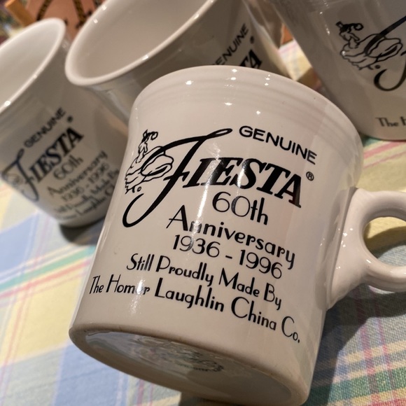 Fiestaware 1996 mug. 60 th anniversary logo. Never used. Display use only. - Picture 6 of 6